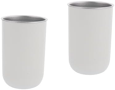 HOOTNEE 2pcs Stainless Steel Toothbrush Cup Set