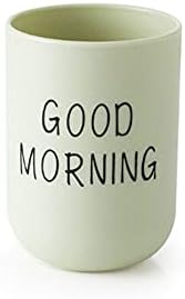 Portable Plastic Toothbrush Holder with Cup Storage - Green