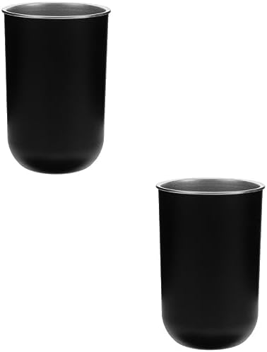 WOONEKY 2pcs Stainless Steel Toothbrush Storage Cup