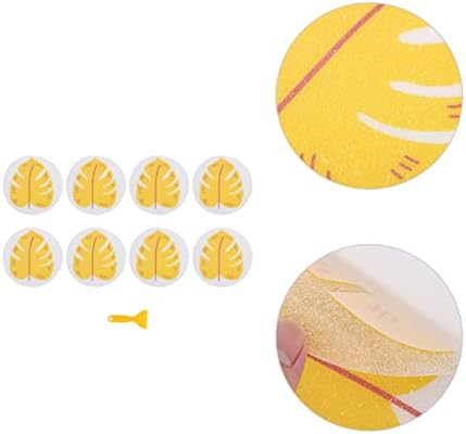 Yellow Leaf Non-Slip Bathtub Stickers 8 Pack
