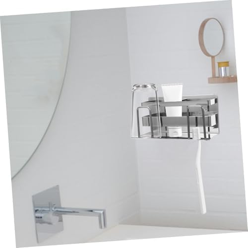 SHOWERORO Wall Mount Toothbrush Holder Stand