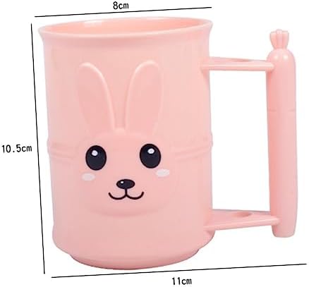 Cabilock Cartoon Rabbit Toothbrush Holder Bathroom Tumbler Cup