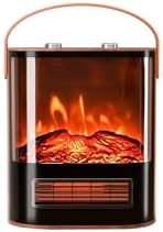 ROVSUN 1500W Electric Fireplace with Realistic Flame 16H Portable Heater