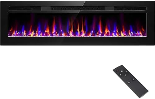 68 Inch Electric Fireplace with Timer and Remote Control