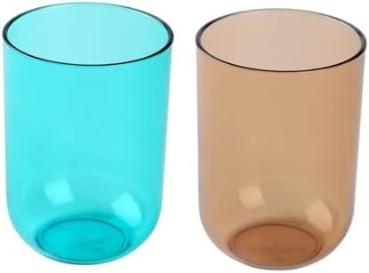 Luxshiny 2pcs Transparent Toothbrush Cups for Adults and Kids