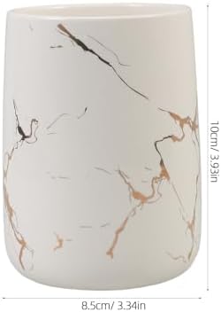 Cabilock Marble Pattern Toothbrush Holder Cup