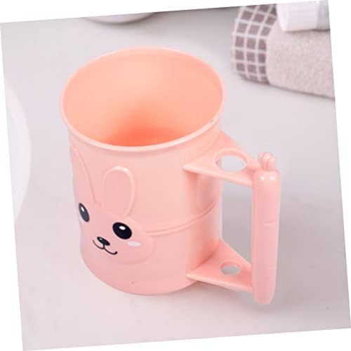 Cabilock Cartoon Rabbit Toothbrush Holder Bathroom Tumbler Cup