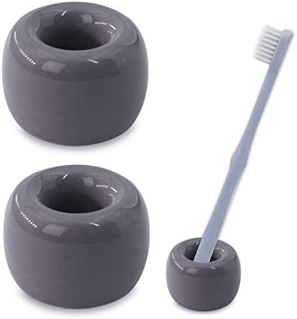 Airmoon Mini Ceramic Toothbrush Holder Stand Pack of 2