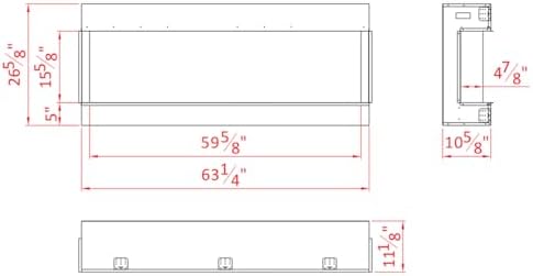 Amantii 60-Inch True View Slim Electric Fireplace with WiFi