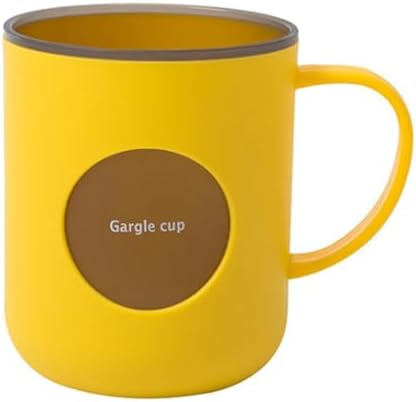 HERCHR Bathroom Tumbler Cup with Handle Yellow