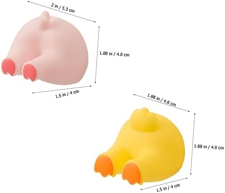 LIFKOME Animal Tail Wall Hooks 2pcs Toothbrush Holders Self-Adhesive