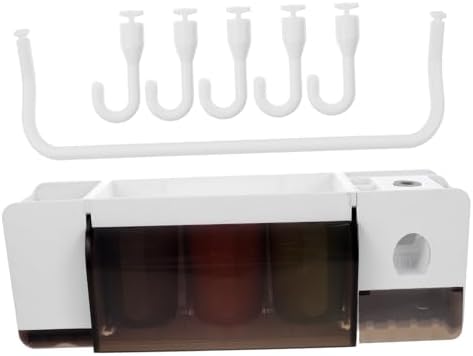 HOOTNEE Multi-Functional Wall-Mounted Toothbrush Holder Organizer