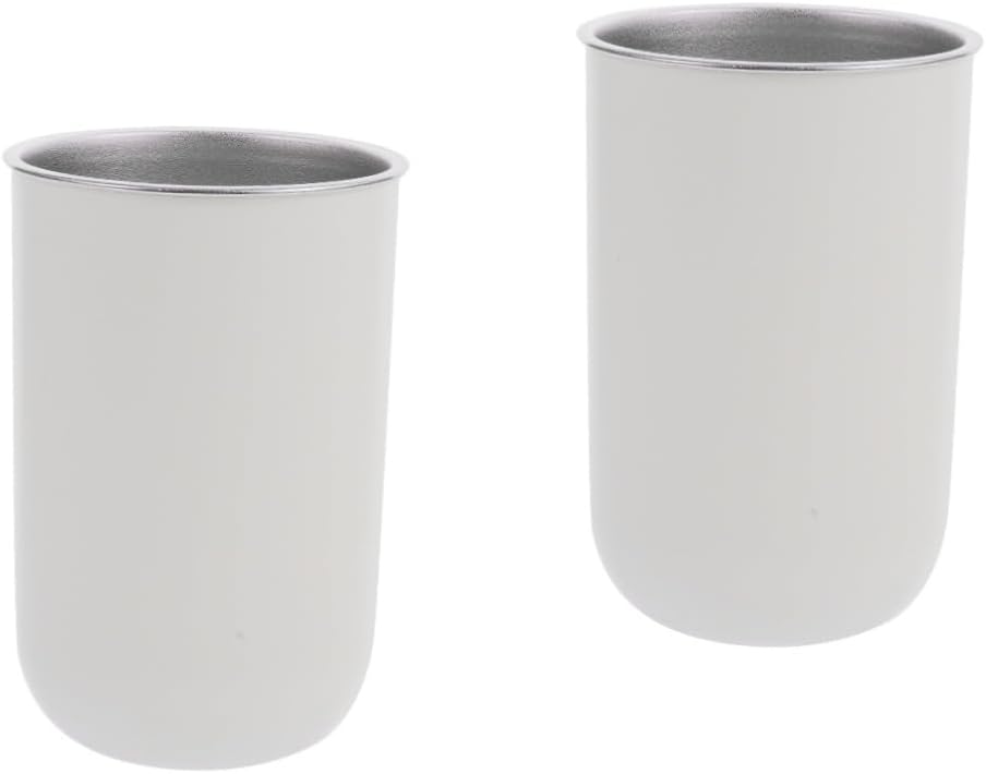 Cabilock 2pcs Stainless Steel Toothbrush Storage Cup for Kids