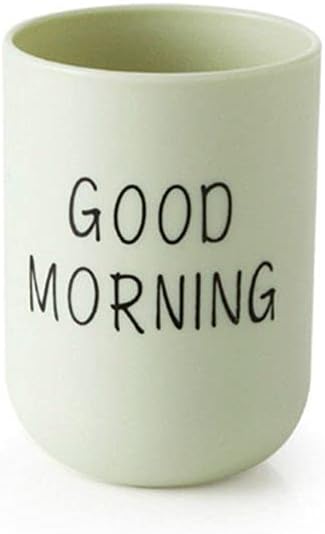 Portable Plastic Toothbrush Holder with Cup Storage - Green