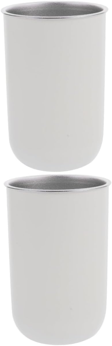 Healifty 2pcs Stainless Steel Toothbrush Cup for Boys and Girls