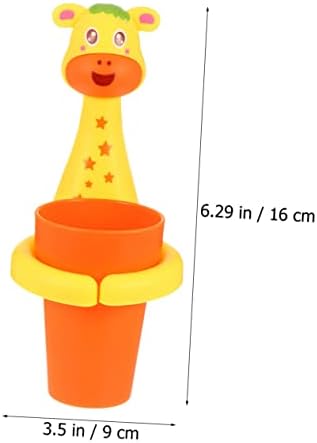 2 Sets Cartoon Animal Toothbrush Holder for Bathroom