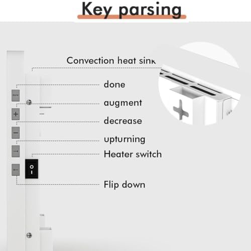 Dandanm Electric Wall Heater 600W Energy Efficient with Overheat Protection
