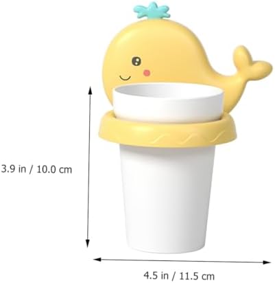PRETYZOOM Cartoon Wall Toothbrush Holder - No Drilling Required