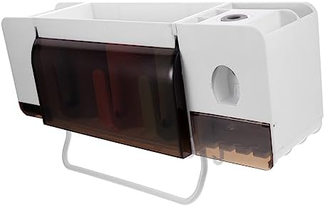 HOOTNEE Multi-Functional Wall-Mounted Toothbrush Holder Organizer