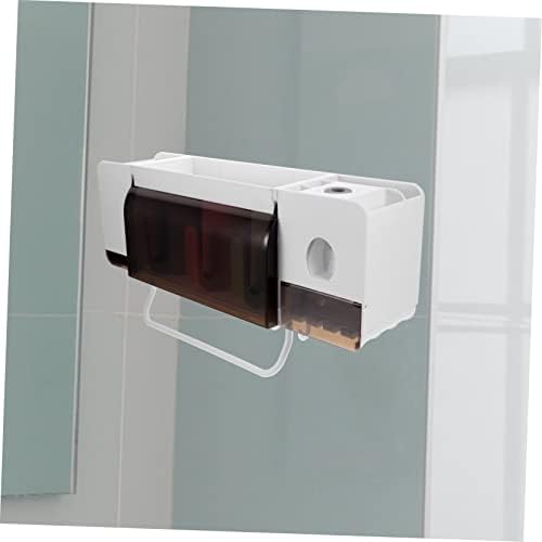 HOOTNEE Multi-Functional Wall-Mounted Toothbrush Holder Organizer