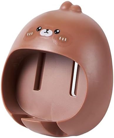 Beufee Toothbrush Holder Wall Mounted Cartoon No Drill