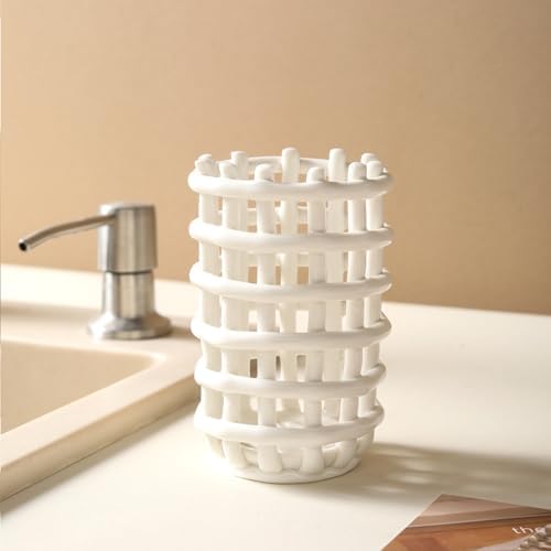 LILITURF Ceramic Toothbrush Holder for Bathroom