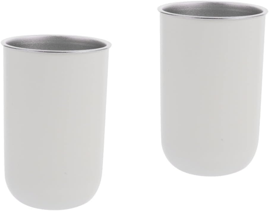 HOOTNEE 2pcs Stainless Steel Toothbrush Cup Set