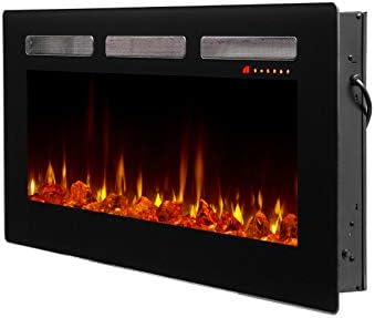 Dimplex Sierra 48 Electric Fireplace Heater - 1400W Wall Mounted Black