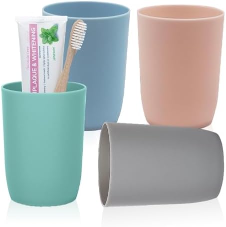YIK TUNG 4-Pack Stackable Bathroom Cups