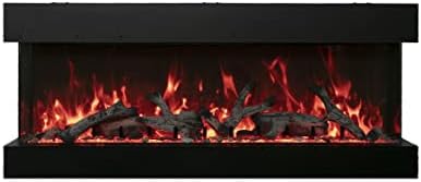 Amantii 50 3-Sided Electric Fireplace with Remote and 8H Timer