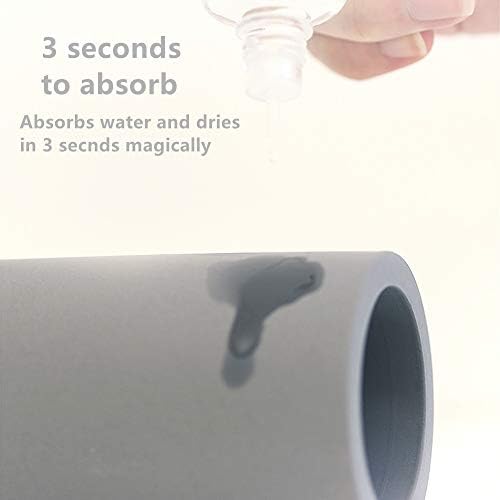 Phitruer 2 Pack Diatomite Toothbrush Holder - Dark Grey