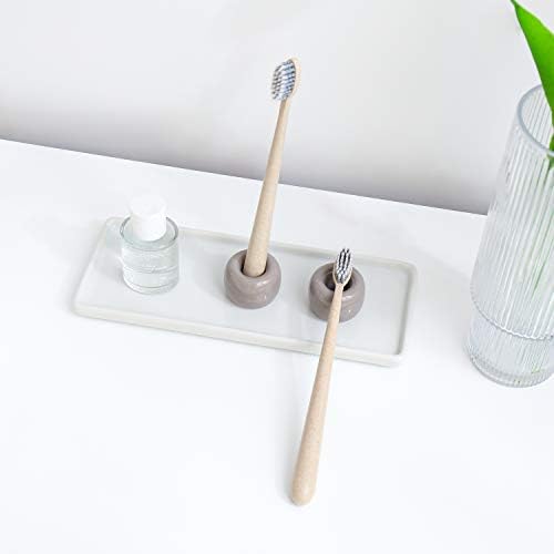Airmoon Mini Ceramic Toothbrush Holder Stand Pack of 2