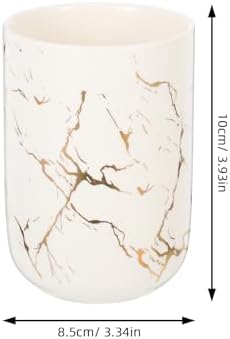 Alipis Ceramic Toothbrush Holder with Marble Pattern