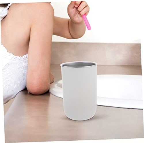 HOOTNEE 2pcs Stainless Steel Toothbrush Cup Set