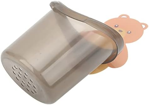 Wall Mounted Toothbrush Holder with Storage Gray