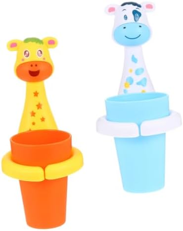 IMIKEYA Cartoon Animal Toothbrush Holder Set
