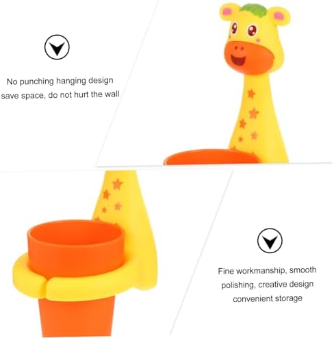 LIFKOME Wall Mounted Toothbrush Cup Holder for Boys and Girls