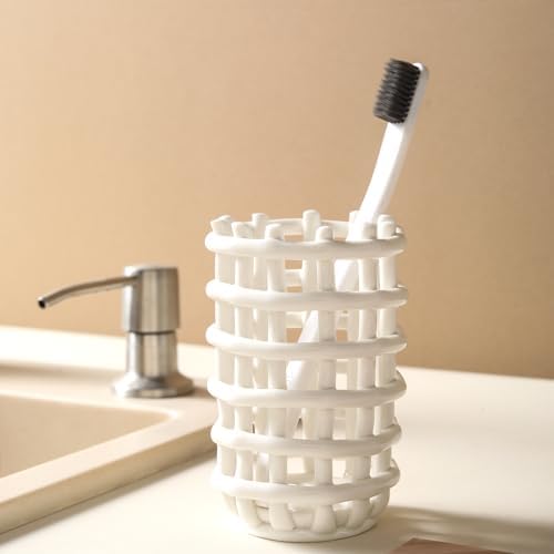 LILITURF Ceramic Toothbrush Holder for Bathroom