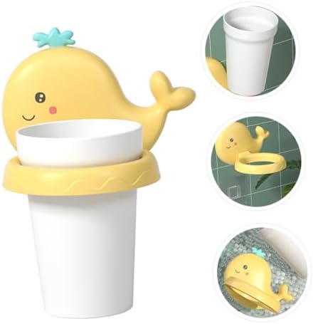 GLEAVI Cartoon Whale Toothbrush Holder Wall Mount