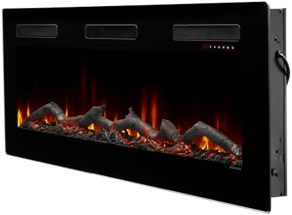Dimplex Sierra 60 Electric Fireplace Heater - Wall Mounted 1400W Black