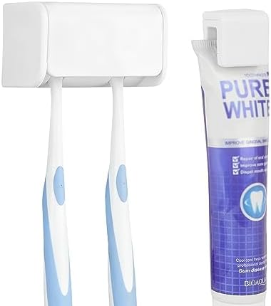 LUEXBOX Wall Mounted Toothbrush Holder with Cover