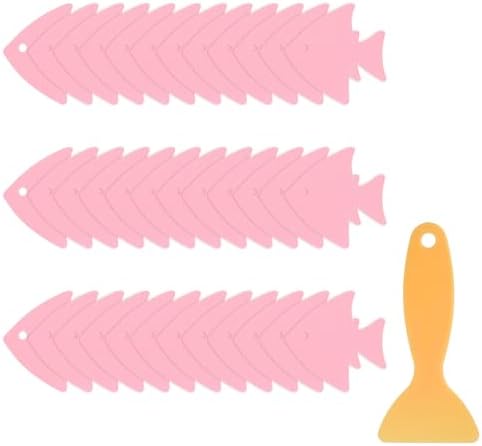 HARFINGTON Fish Shape Non-Slip Bathtub Stickers Set 36pcs