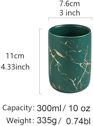 RabyLeo Ceramic Toothbrush Holder Green 1