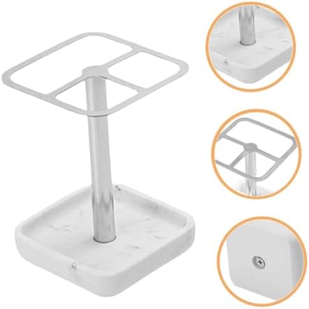 Stylish White Marble Toothbrush Holder for Bathroom