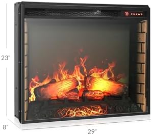 BELLEZE 28 Electric Fireplace with 5000 BTU Heater