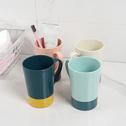 Veemoon 4Pcs Multicolor Unbreakable Toothbrush Cups