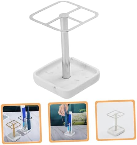 Stylish White Marble Toothbrush Holder for Bathroom