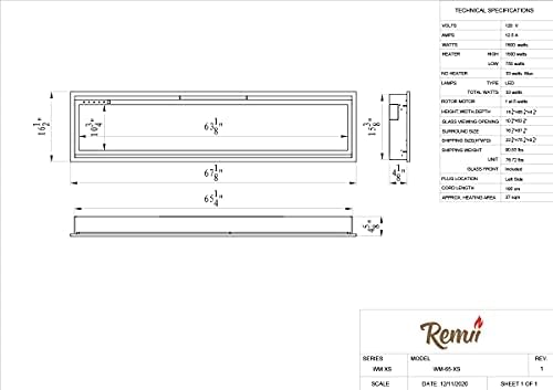 Amantii 65 Extra Slim Indoor Electric Fireplace with Black Steel Surround