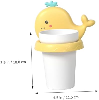 GLEAVI Cartoon Whale Toothbrush Holder Wall Mount