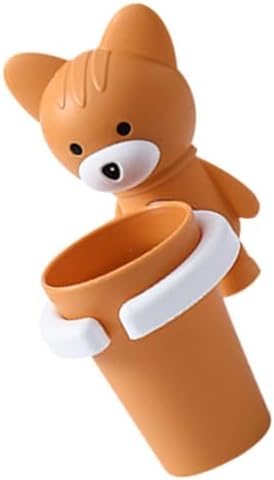 PACKOVE Wall-Mount Cartoon Toothbrush Holder Organizer